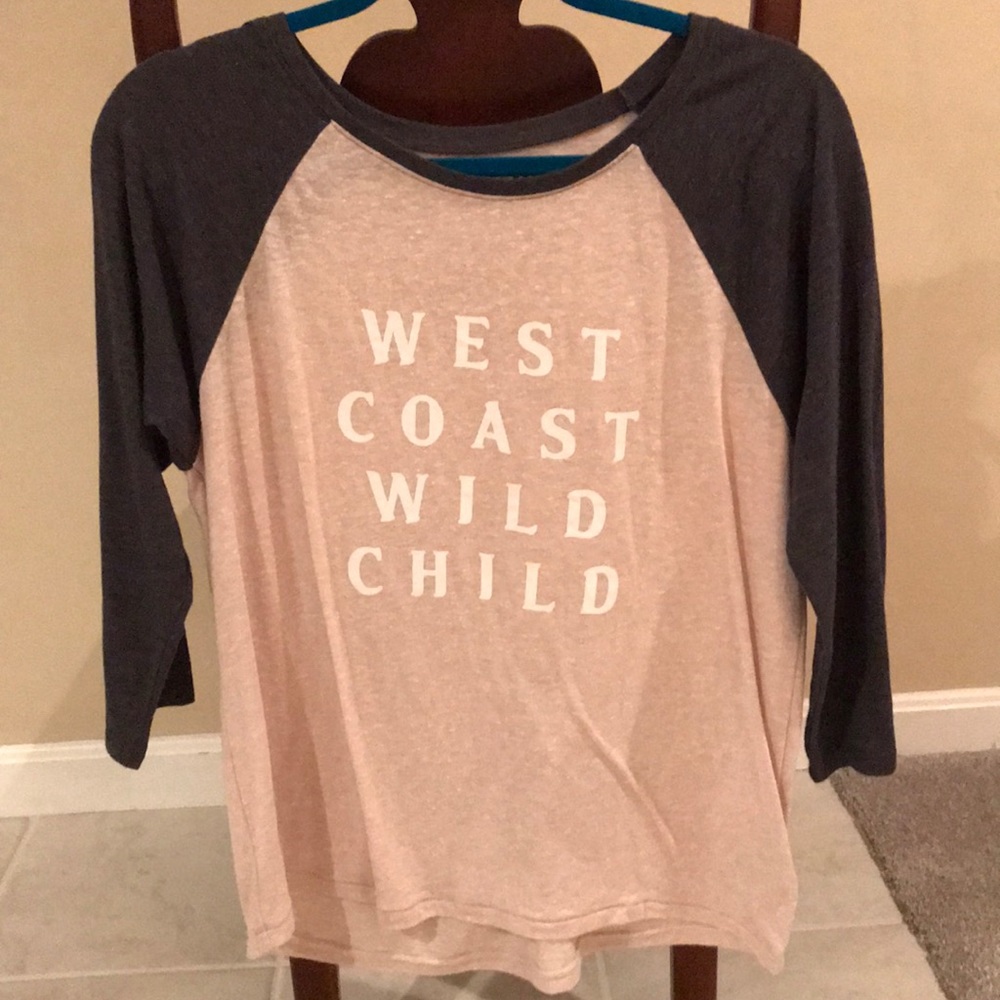 Amuse society west coast wild child 3/4 sleeve tee - Picture 2 of 6
